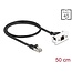 Delock Network Extension Cable for Easy 45 Module S/FTP RJ45 plug to RJ45 jack Cat.6A 50 cm black