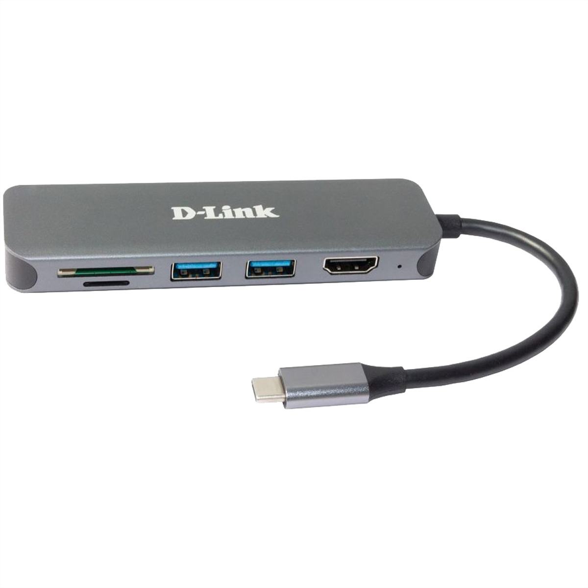 D-Link DUB-2327 6 poorten USB-C® (USB 3.2 Gen 2) multiport hub Antraciet