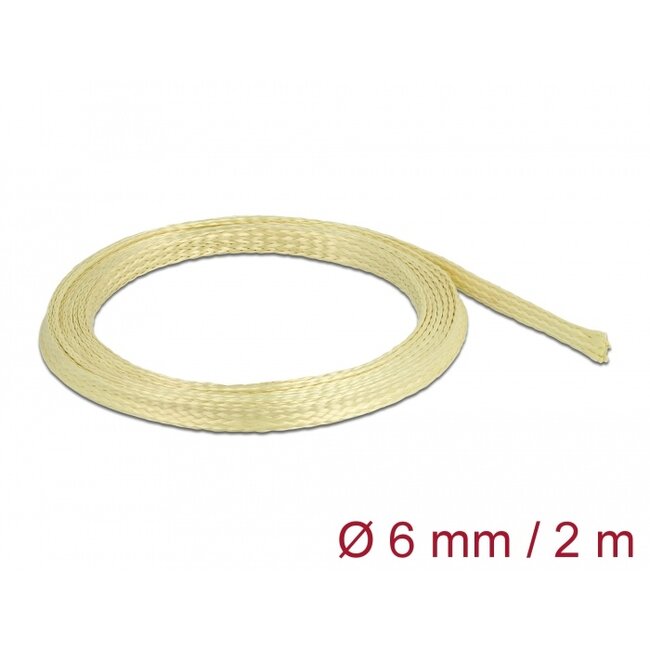 Delock Braided Sleeve made of aramid fibers 2 m x 6 mm