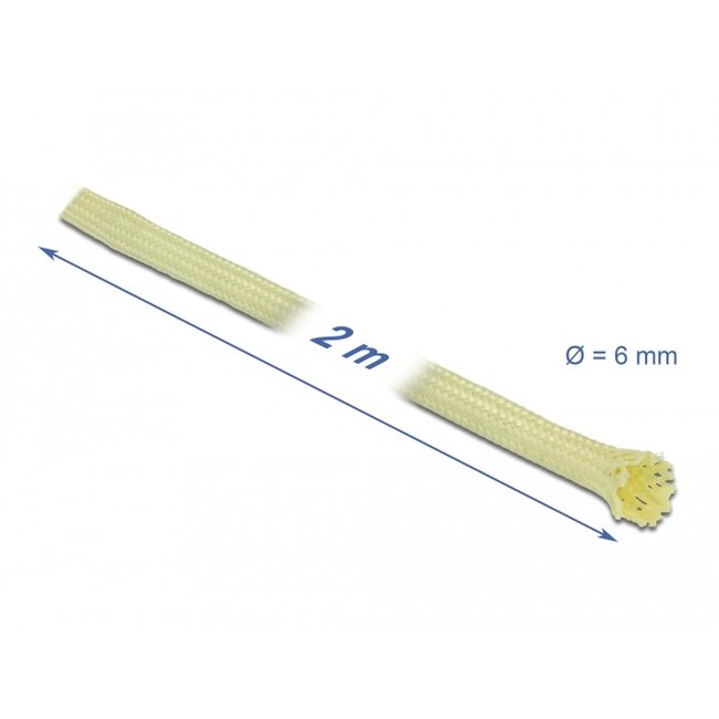 Delock Braided Sleeve made of aramid fibers 2 m x 6 mm