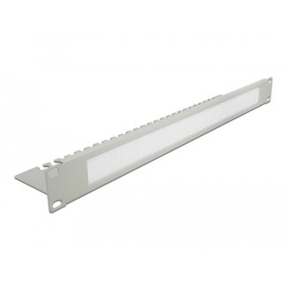 DeLOCK Delock 19″ Cable Management Brush Strip with Cable Support Plate 1U grey