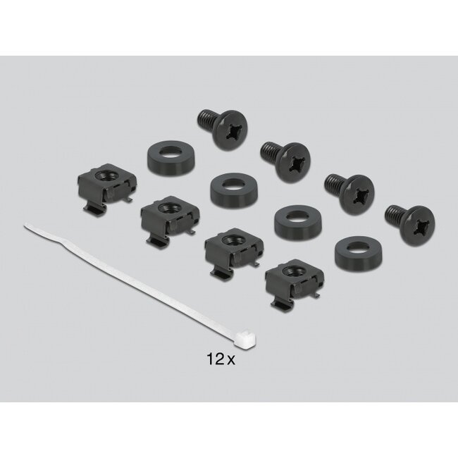 Delock 19″ Cable Management Brush Strip with Cable Support Plate 1U grey