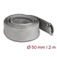 Delock Braided Sleeve with zip fastener heat-resistant 2 m x 50 mm grey
