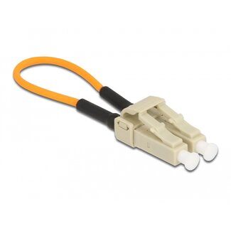 DeLOCK Delock Optical Fiber loopback Adapter LC / OM1 Multi-mode beige