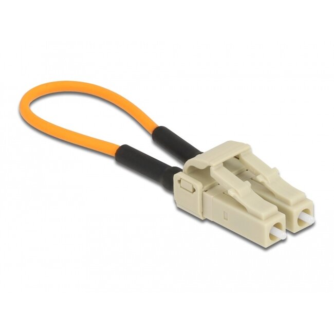 Delock Optical Fiber loopback Adapter LC / OM1 Multi-mode beige