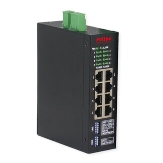 Roline ROLINE Industriële Gigabit Ethernet Switch, 8 poorten, Web Managed