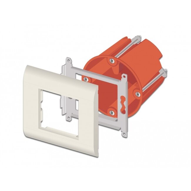 Delock Easy 45 Module Holder with Frame 80 x 80 mm white