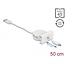 Delock Easy 45 Module USB 2.0 Retractable Cable USB Type-A to EASY-USB Type Micro-B white