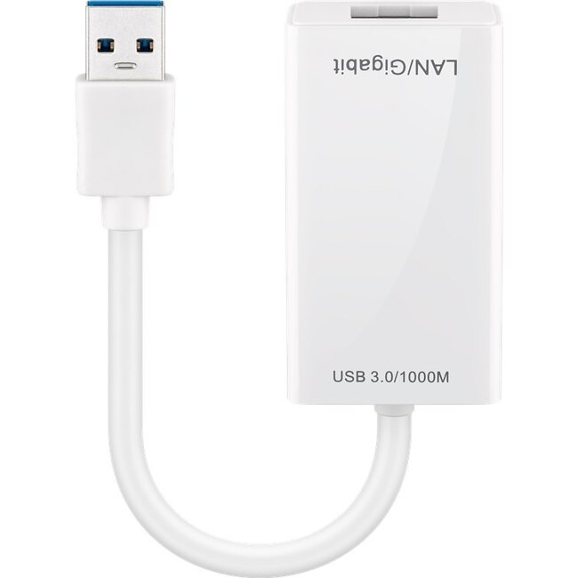 Goobay USB 3.0 Gigabit Ethernet Network Converter, White