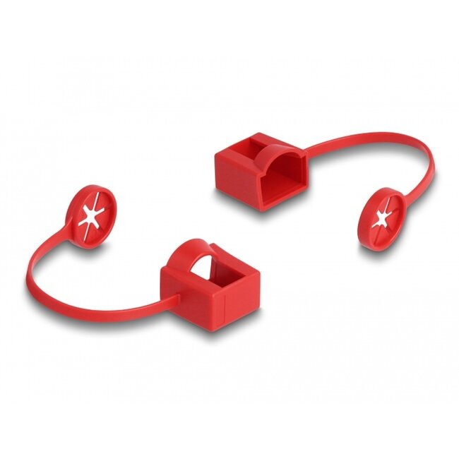 Delock Dust Cover for RJ45 plug with mounting clip 50 pieces set coloured