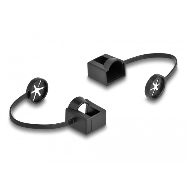 Delock Dust Cover for RJ45 plug with mounting clip 50 pieces set coloured