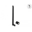 Delock WLAN 802.11 ac/ax/a Antenna RP-SMA plug 5 dBi 20 cm omnidirectional with tilt joint and flexible material black
