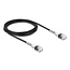 Delock RJ45 Network Cable with double bend protection Cat.6A UTP Slim 3 m black