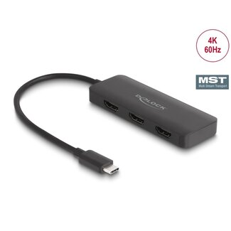 DeLOCK Delock USB Type-C™ Splitter (DP Alt Mode) to 3 x HDMI MST 4K 60 Hz