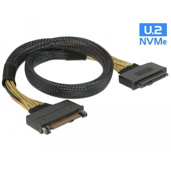 Delock Extension cable U.2 SFF-8639 male > U.2 SFF-8639 female 0.5 m