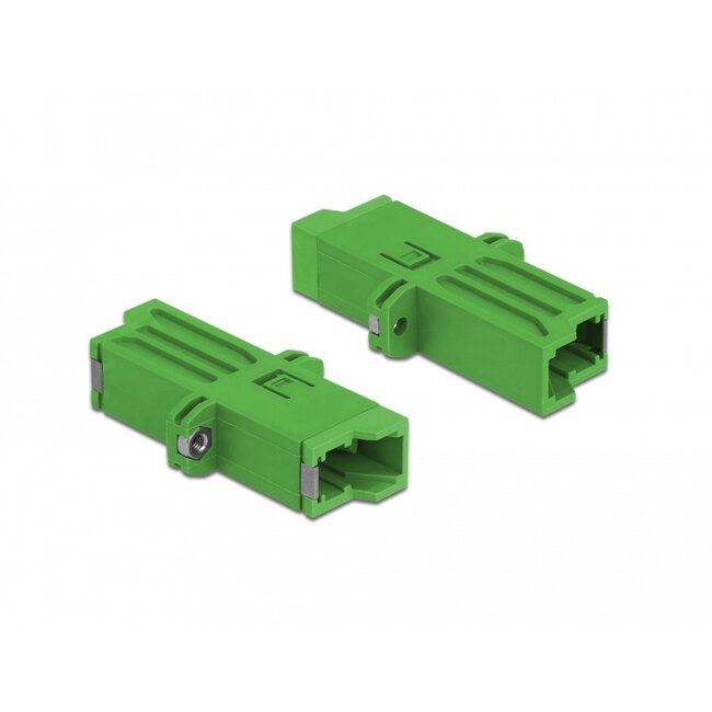 Delock Optic Fiber Coupler E2000 Simplex female to Simplex female Single-mode green