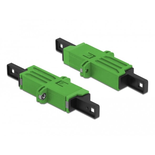 Delock Optic Fiber Coupler E2000 Simplex female to Simplex female Single-mode green