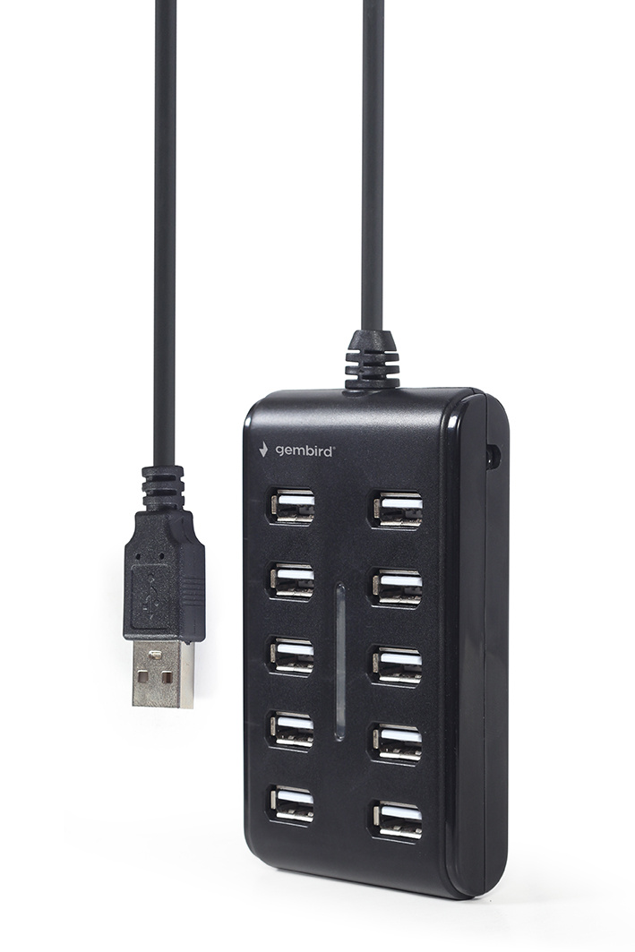 Gembird UHB-U2P10P-01 - hub - 10 ports USB hub - 10 - Zwart