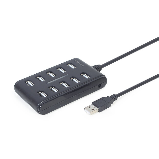 10-poorts USB 2.0 hub, zwart