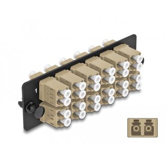 DeLOCK Delock Fiber Optic Adapter Panel LC Duplex OM1 / OM2 12 Port beige