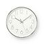 Wandklok | Diameter: 300 mm | Kunststof | Wit / Zilver