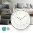 Wandklok | Diameter: 300 mm | Kunststof | Wit / Zilver