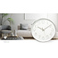 Wandklok | Diameter: 300 mm | Kunststof | Wit / Zilver
