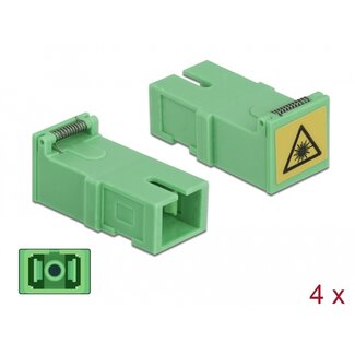 DeLOCK Delock Optical Fiber Coupler with laser protection flip SC Simplex female to SC Simplex female 4 pieces