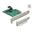 Delock PCI Express x4 Card > 1 x internal NVMe M.2 PCIe / 1 x internal SFF-8643 NVMe – Low Profile Form Factor