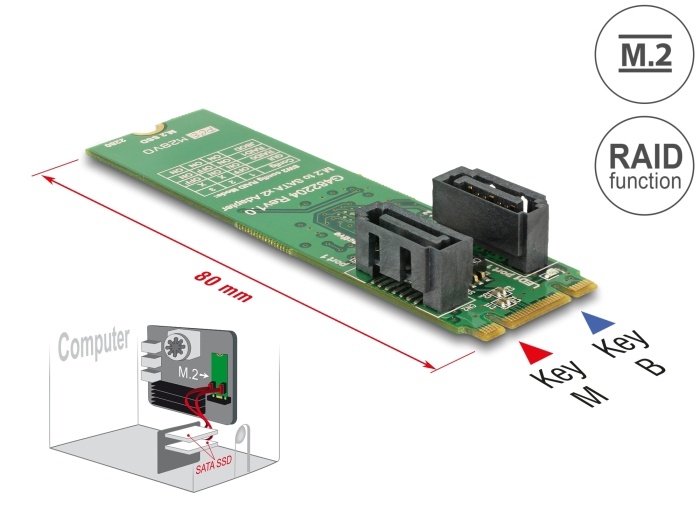 DeLOCK 62961 interfacekaart/-adapter SATA Intern