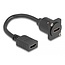 Delock D-Type HDMI cable female to female black 20 cm