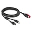 Delock PoweredUSB cable male 24 V > USB Type-B male + Hosiden Mini-DIN 3 pin male 4 m for POS printers and terminals
