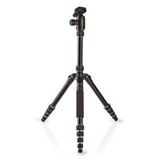 Nedis Statief | Maximaal draagvermogen: 3.0 kg | Minimale werkhoogte: 17.5 cm | Maximale werkhoogte: 145.0 cm | 3 Segmenten | Balhoofd | Inclusief reistas | Omkeerbare middenkolom | ABS / Aluminium | Zwart