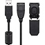 Goobay USB 2.0 Hi-Speed Extension Cable with Securing Clip, black 2 m