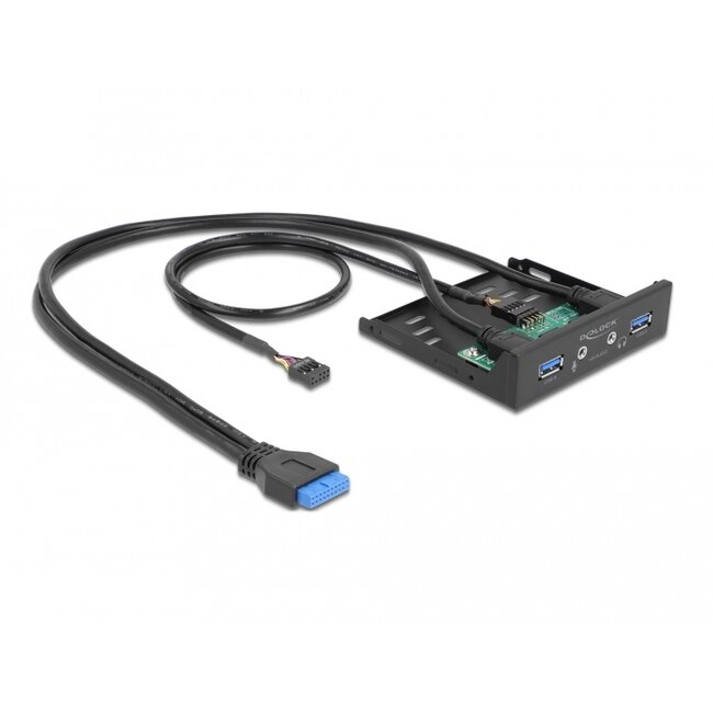 Delock 3.5″ USB 3.2 Gen 1 Front Panel 2 x USB Type-A + HD-Audio