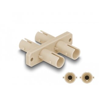 DeLOCK Delock Optical Fiber Coupler ST Duplex female to ST Duplex female beige