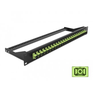 DeLOCK Delock 19″ Fibre Patch Panel 24 port SC Simplex limegreen