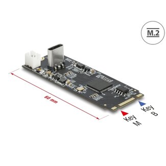 DeLOCK Delock Converter M.2 Key B+M male to USB Type-C™ female