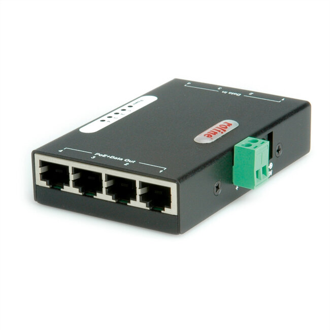 ROLINE Gigabit Ethernet PoE Injector, 4-Poorts