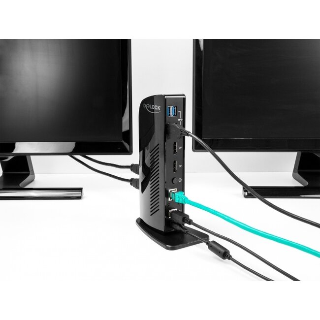 Delock USB Docking Station Dual DisplayPort 4K / USB 3.2 / LAN / Audio (Displaylink)