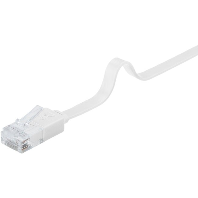 Goobay CAT 6 Flat Patch Cable, U/UTP, white 5 m