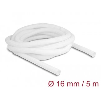 DeLOCK Delock Braided Sleeve self-closing 5 m x 16 mm white