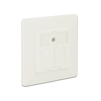 DeLOCK Delock Keystone Wall Outlet 2 Port compact