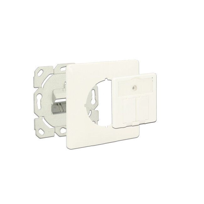 Delock Keystone Wall Outlet 2 Port compact
