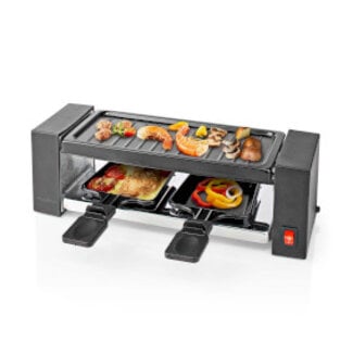 Nedis Gourmet / Raclette | Grill | 2 Personen | Spatel | Anti-aanbak laag | Rechthoek