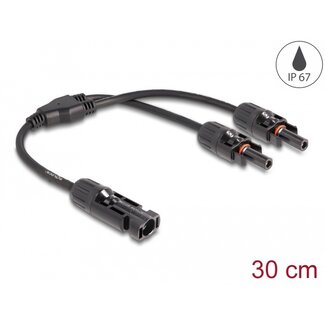 DeLOCK Delock DL4 Solar Splitter Cable 1 x male to 2 x female 30 cm black