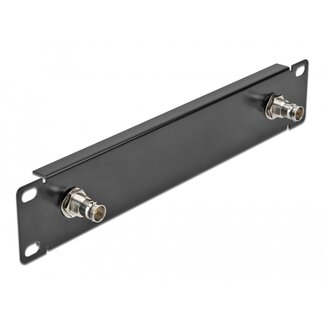 DeLOCK Delock 10″ Panel with 2 x BNC jack 1U black