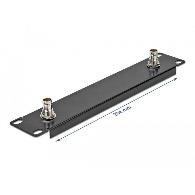 Delock 10″ Panel with 2 x BNC jack 1U black
