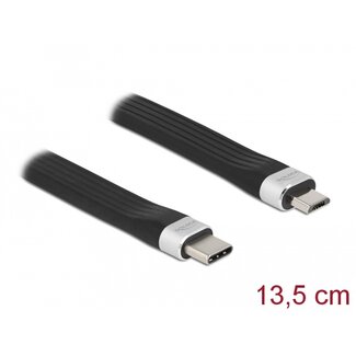 DeLOCK Delock USB 2.0 FPC Flat Ribbon Cable USB Type-C™ to USB Type Micro-B 13.5 cm PD 3 A