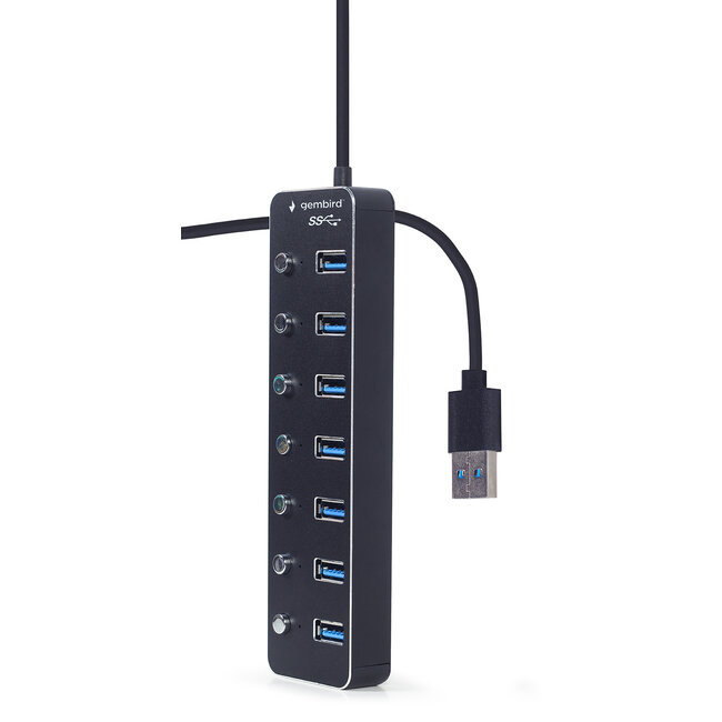 7-poorts USB 3.1 (Gen 1) hub, zwart